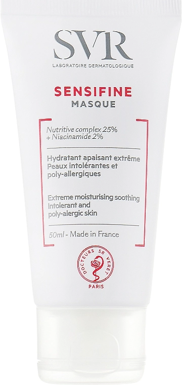 SVR Увлажняющая и успокаивающая маска для чувствительной кожи лица Sensifine Masque - фото N1