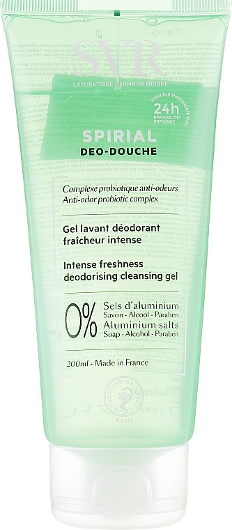 SVR Гель-дезодорант для душу, обличчя й волосся Spirial Deo-Douche Deodorizing Cleansing Gel - фото N1