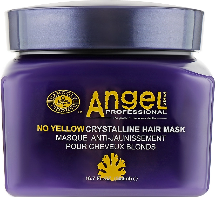 Angel Professional Paris Маска для нейтрализации желтого пигмента No Yellow Crystalline Hair Mask - фото N1