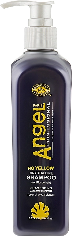 Angel Professional Paris Шампунь для нейтрализации желтого пигмента No Yellow Crystalline Shampoo - фото N1