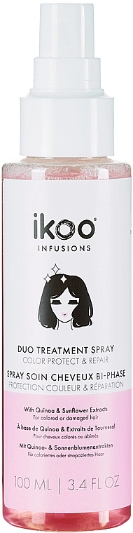 Ikoo Спрей для волосся "Захист і відновлення" Infusions Duo Treatment Spray Color Protect & Repair - фото N1