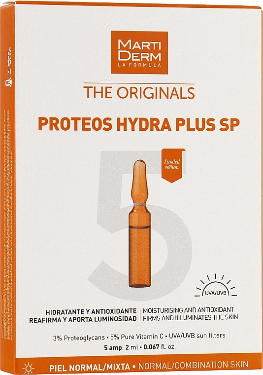 MartiDerm Сонцезахисні ампули для обличчя The Originals Proteos Hydra Plus SP - фото N1