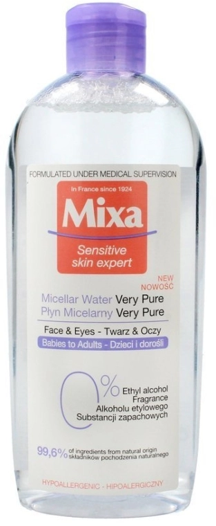 Mixa Міцелярна вода для чутливої шкіри Sensitive Skin Expert Micellar Water Very Pure - фото N1