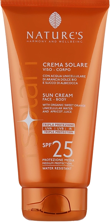 Nature's Солнцезащитный крем для лица и тела I Solari Sun Cream Spf 25 - фото N4