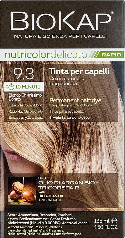 BiosLine Фарба для волосся Biokap Nutricolor Delicato Rapid - фото N1