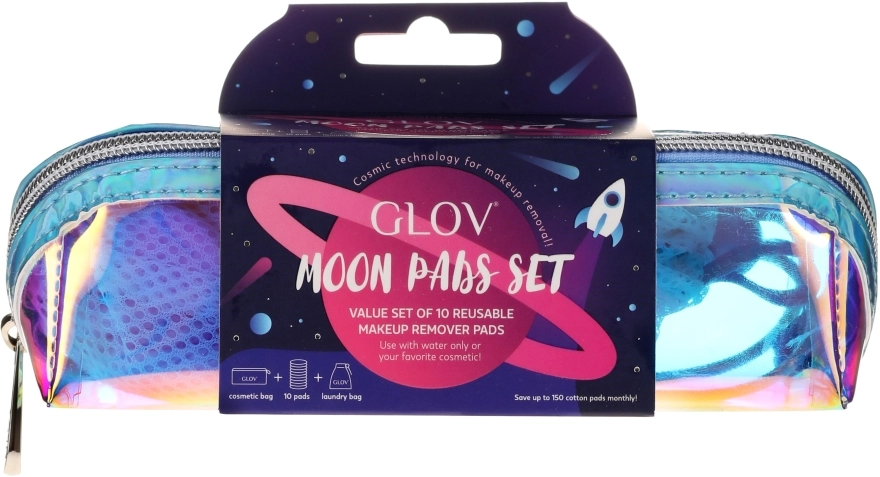 Glov Набор из 10 многоразовых косметических дисков Moon Pads Set - фото N1