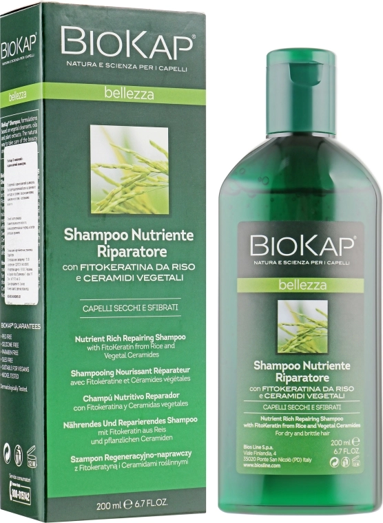 BiosLine Шампунь питательный, восстанавливающий BioKap Nourishing Repair Shampoo - фото N1