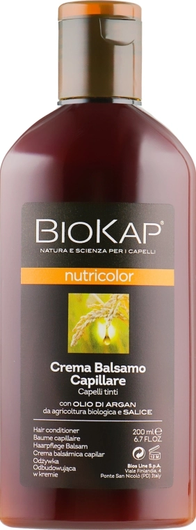BiosLine Кондиционер-бальзам для окрашенных волос Biokap Nutricolor - фото N2