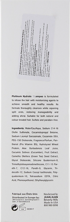 J Beverly Hills Зволожувальний шампунь для волосся Platinum Hydrate Shampoo - фото N6