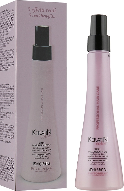 Phytorelax Laboratories Спрей для окрашенных волос 5в1 Keratin Color 5-in-1 Spray Mask - фото N1