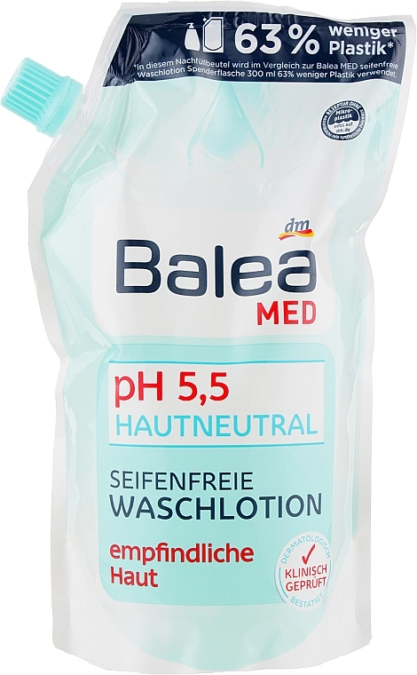 Balea Лосьйон для вмивання без мила, pH 5,5 Med Soap-Free Wash Lotion pH 5,5 (refill) - фото N1