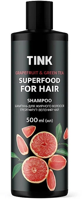 Tink Шампунь для жирных волос "Грейпфрут и зеленый чай" SuperFood For Hair Grapefruit & Green Tea Shampoo - фото N4