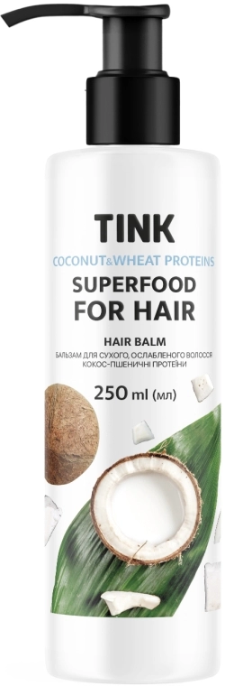 Tink Бальзам для сухих и ослабленных волос "Кокос и пшеничные протеины" SuperFood For Hair Coconut & Wheat Proteins Balm - фото N1