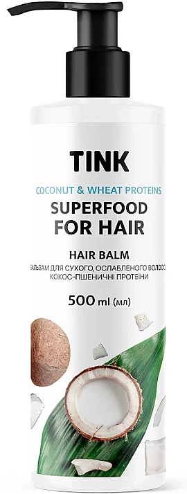 Tink Бальзам для сухих и ослабленных волос "Кокос и пшеничные протеины" SuperFood For Hair Coconut & Wheat Proteins Balm - фото N4