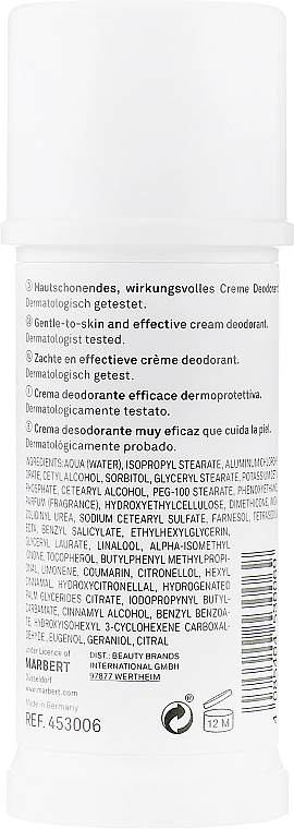 Marbert Кремовый дезодорант Bath & Body Classic Cream Deodorant - фото N2