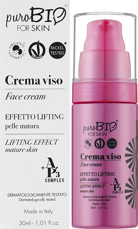 PuroBio Cosmetics Крем ліфтинг для зрілої шкіри Face Cream Lifting Effect - фото N2