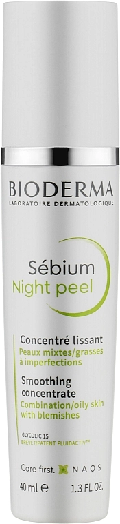 Bioderma Розгладжувальний концентрат Sebium Night Peel Smoothing Concentrate - фото N1