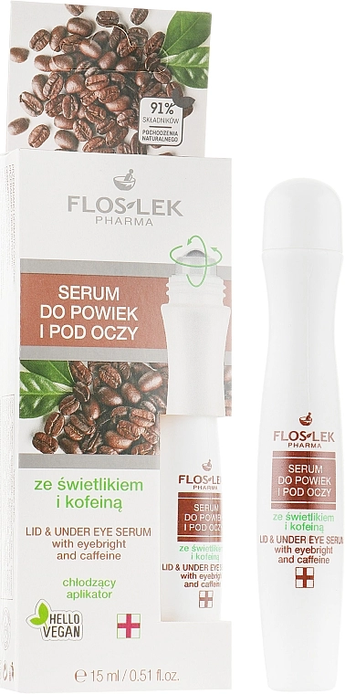 Floslek Сыворотка для век и вокруг глаз с очанкой и кофеином Eye Care Serum - фото N1