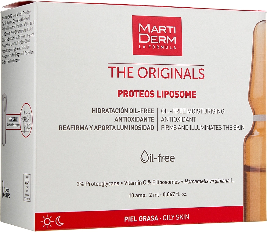 MartiDerm Ампулы для лица Liposomes Ampoules Moisturizing and Firming - фото N1