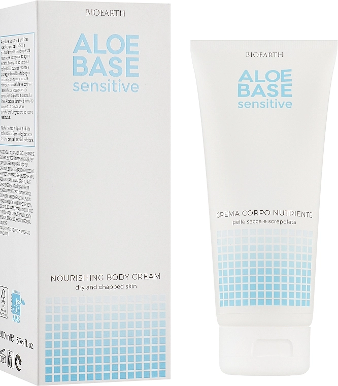 Bioearth Живильний крем для тіла Aloebase Sensitive Nourishing Body Cream Close - фото N1