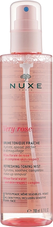 Nuxe Освежающий и тонизирующий спрей для лица Very Rose Refreshing Toning Mist - фото N1