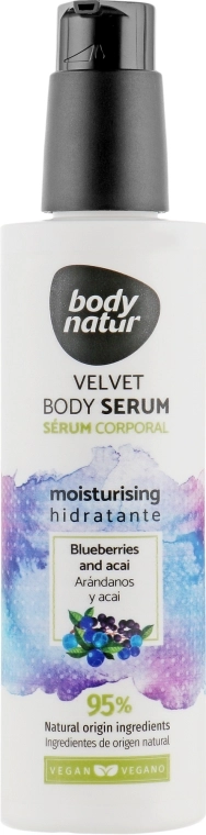 Body Natur Оксамитова сироватка для тіла з лохиною і асаї Blueberries and Acai Velvet Body Serum - фото N1