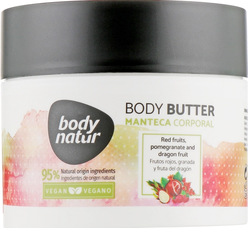 Body Natur Батер для тіла з лісовми ягодами, гранатом і драконячим фруктом Red Fruits, Pomegranate and Dragon Fruit Body Butter - фото N1