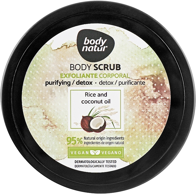 Body Natur Скраб для тела с рисом и кокосом Rice and Coconut Oil Body Scrub - фото N1