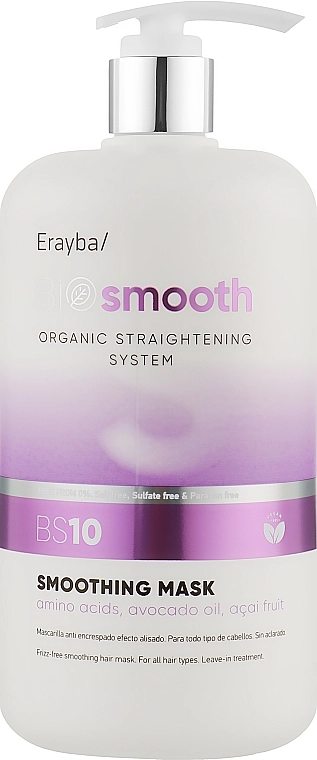 Erayba Маска для випрямлення волосся Bio Smooth Organic Straightener Smoothing Mask BS10 - фото N3