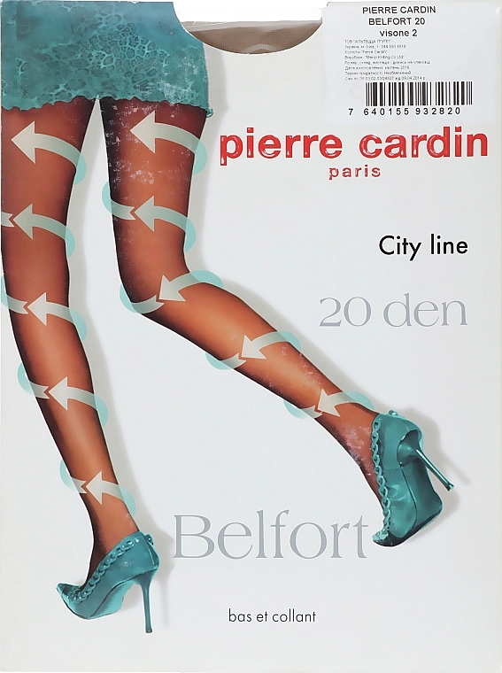 Pierre Cardin Колготки для жінок "Belfort" 20 Den, visone - фото N1