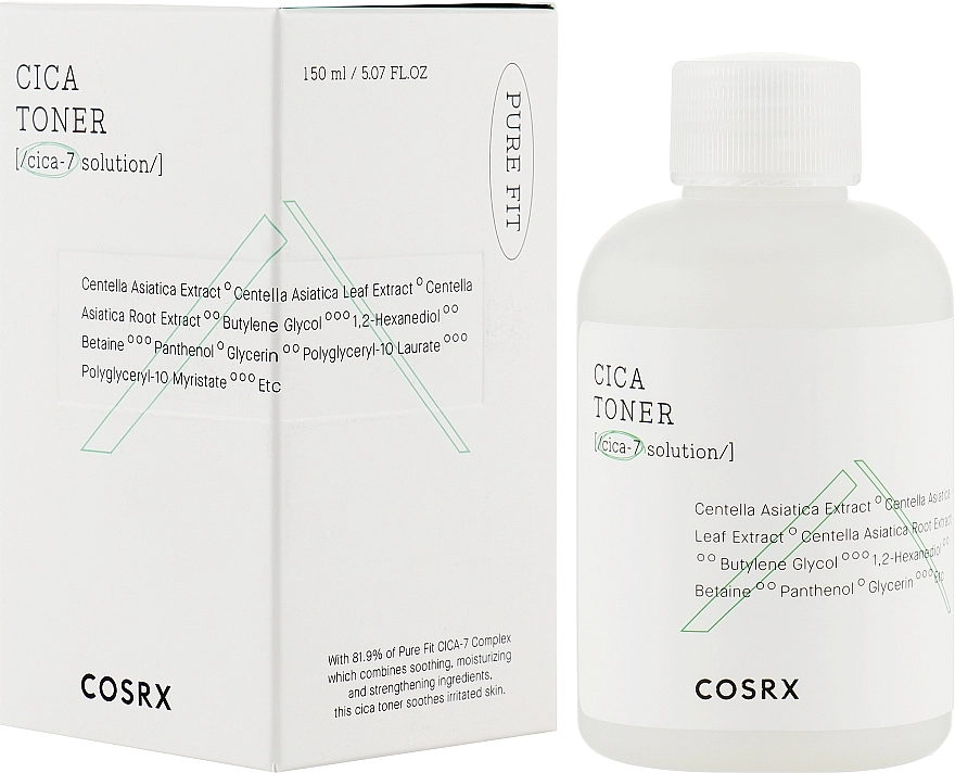 Інтенсивний заспокійливий тонер - CosRX Pure Fit Cica Toner, 150 мл - фото N2