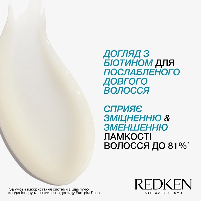 Redken Засіб-догляд з біотином для зміцнення довгого волосся Extreme Length Leave-in Treatment - фото N3