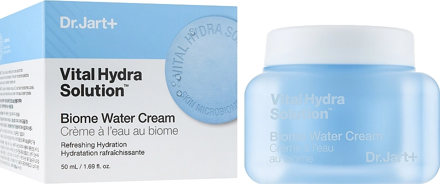 Зволожуючий легкий крем для обличчя - Dr. Jart Vital Hydra Solution Biome Water Cream, 50 мл - фото N2