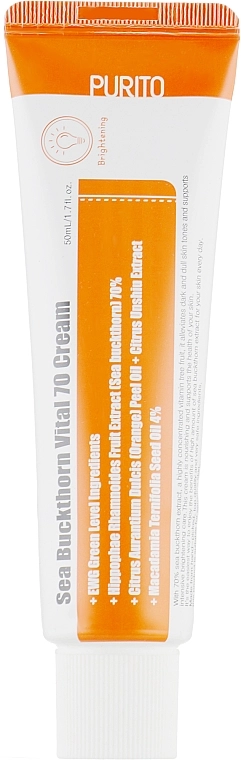 PURITO Витаминный крем с облепихой и мандаринами Sea Buckthorn Vital 70 Cream - фото N2