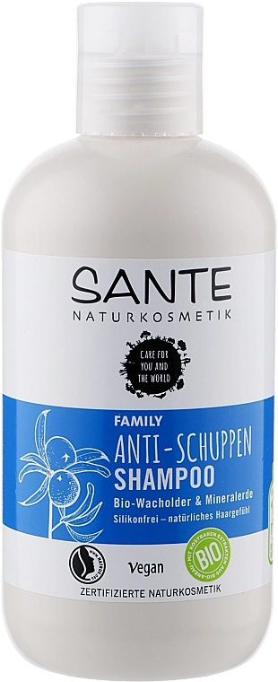 Sante Биошампунь против перхоти «Можжевельник и минеральная глина» Family Anti-Dandruff Shampoo - фото N1