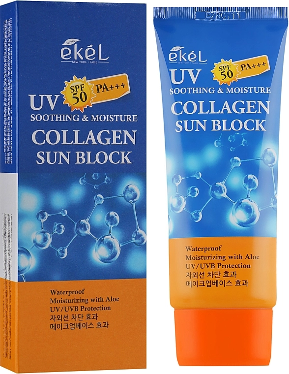 Ekel Солнцезащитный крем с коллагеном UV Collagen Sun Block - фото N1