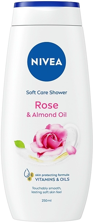 Nivea Гель-догляд для душу "Троянда та мигдалева олія" Rose Shower Gel - фото N1