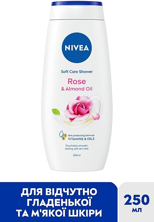 Nivea Гель-догляд для душу "Троянда та мигдалева олія" Rose Shower Gel - фото N2