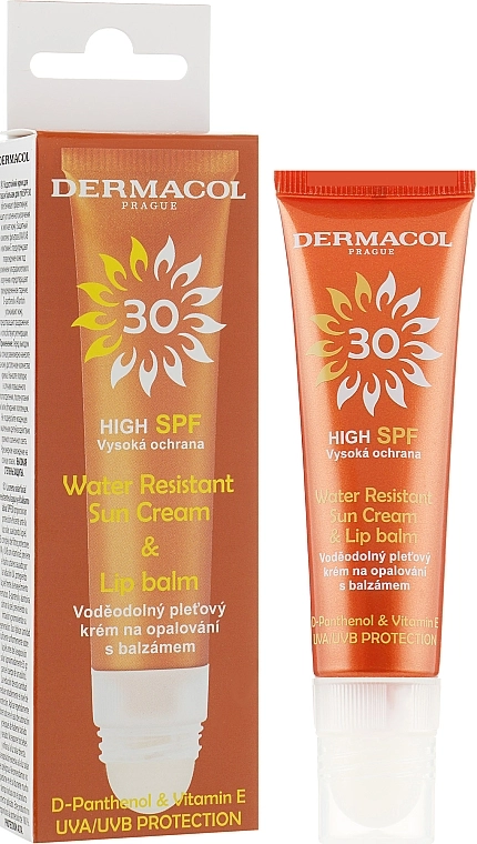 Dermacol Крем для лица и бальзам для губ Sun Cream & Lip Balm SPF30 - фото N2