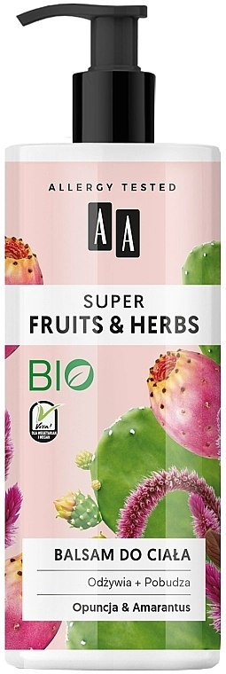 AA Лосьйон для тіла "Опунція і амарант" Cosmetics Super Fruits & Herbs - фото N1