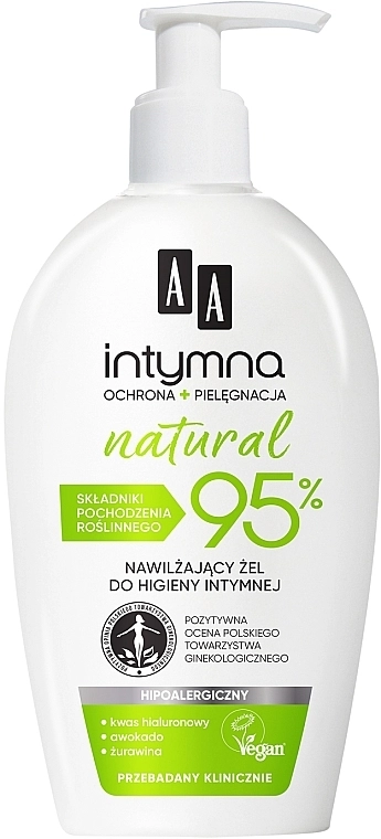 AA Міцелярний гель для інтимної гігієни Intymna Natural 95% - фото N1