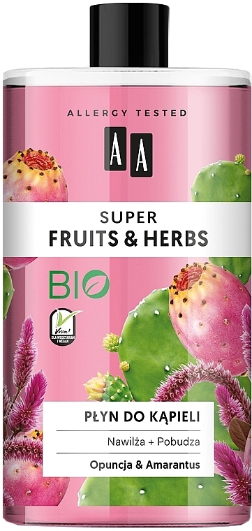 AA Піна для ванни "Опунція і амарант" Cosmetics Super Fruits & Herbs Bath Foam - фото N1