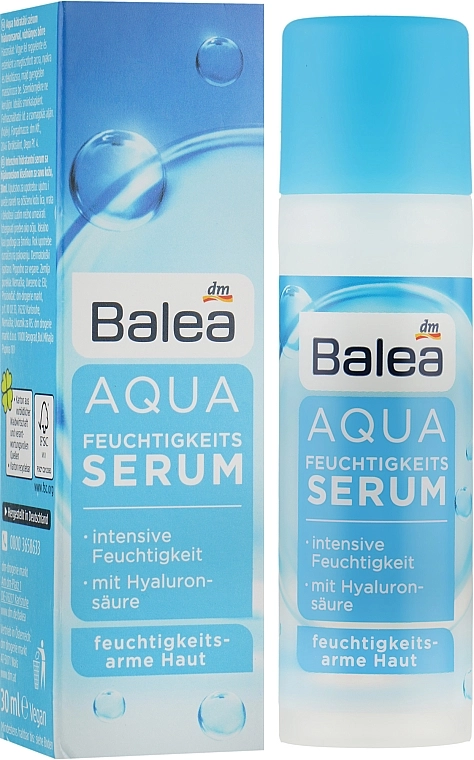 Balea Сыворотка "Аква" для сухой кожи лица Serum Feuchtigkeits Aqua - фото N2