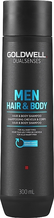 Освіжаючий чоловічий шампунь для волосся та тіла - Goldwell DualSenses For Men Hair & Body Shampoo, 300 мл - фото N1