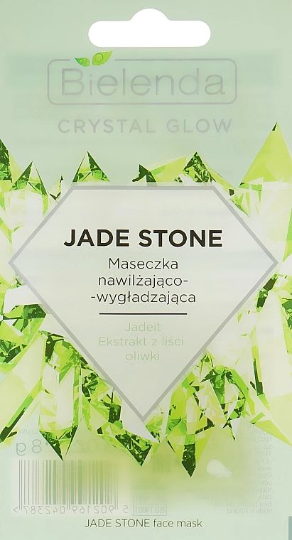 Bielenda Зволожувальна та розгладжувальна маска для обличчя Crystal Glow Jade Stone Face Mask - фото N1