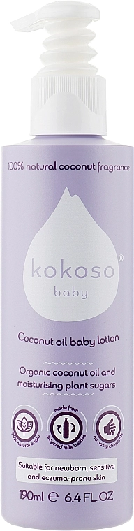Kokoso Baby Дитячий зволожувальний лосьйон з ніжним ароматом Skincare Natural Coconut Fragrance - фото N1