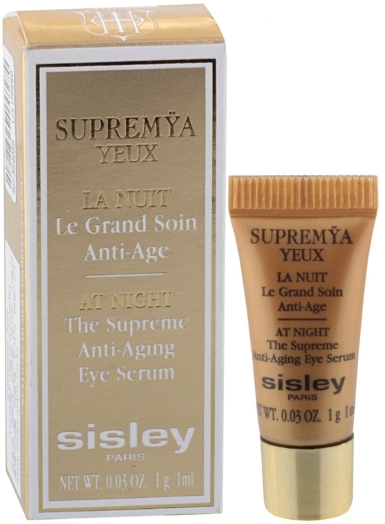 Sisley Нічний крем-сиворотка для шкіри навколо очей Supremya Yeux At Night The Supreme Anti-Aging Eye Serum (міні) - фото N1