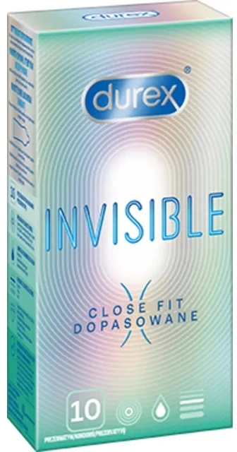 Durex Презервативы плотно прилегающие, 10 шт Invisible Close Fit - фото N1