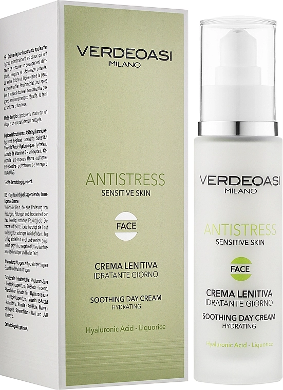 Verdeoasi Денний крем для обличчя заспокійливий і зволожувальний Antistress Soothing Day Cream - фото N2
