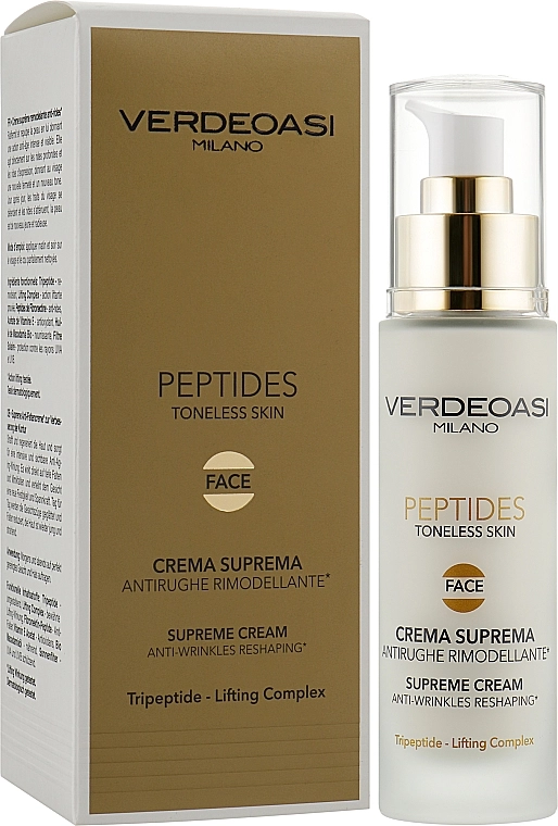 Verdeoasi Моделирующий премиум крем против морщин Peptides Supreme Cream Anti-Wrinkles Reshaping - фото N2
